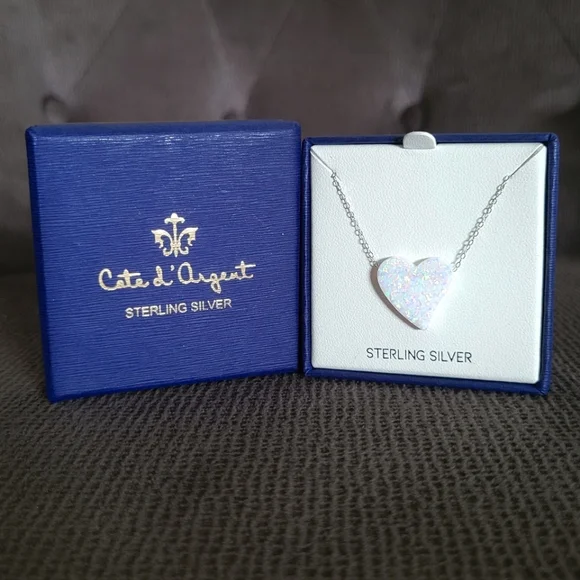 Cote d Argent Jewelry Cote Dargent White Acrylic Slider Heart